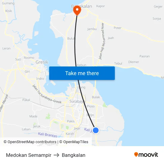 Medokan Semampir to Bangkalan map