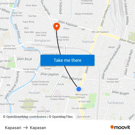Kapasari to Kapasan map