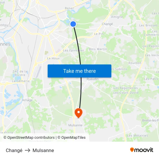 Changé to Mulsanne map