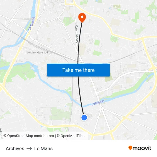 Archives to Le Mans map