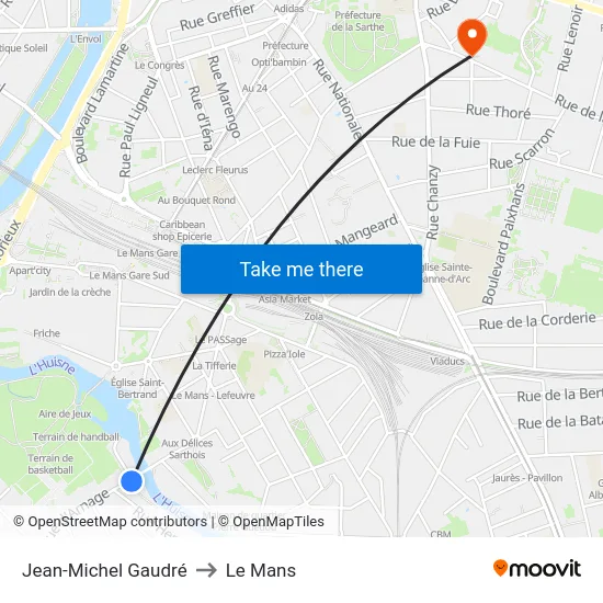 Jean-Michel Gaudré to Le Mans map