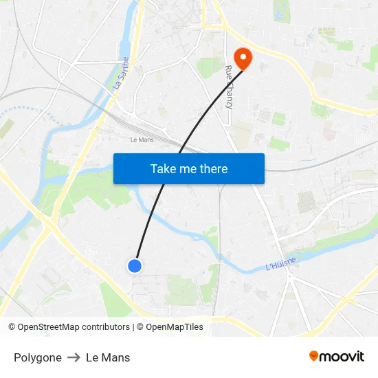 Polygone to Le Mans map