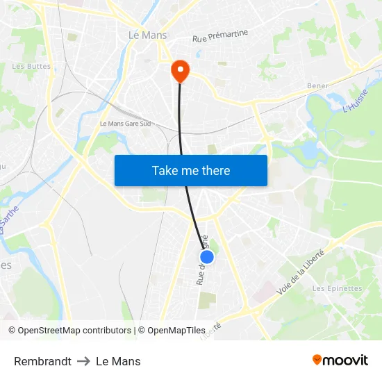 Rembrandt to Le Mans map