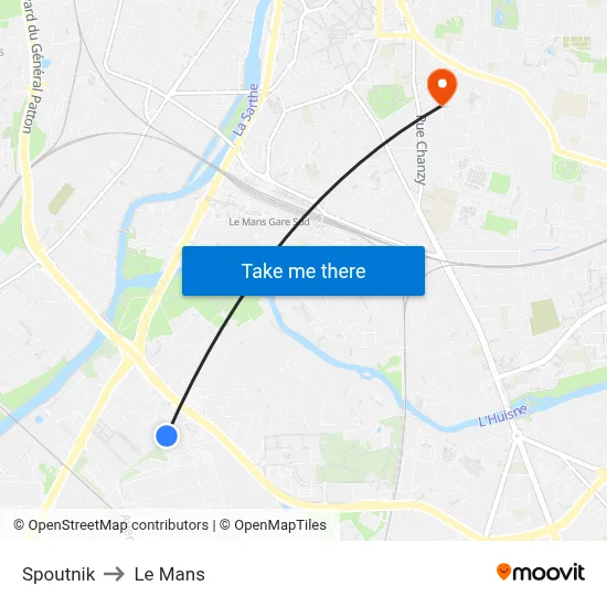 Spoutnik to Le Mans map