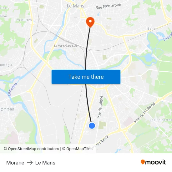 Morane to Le Mans map