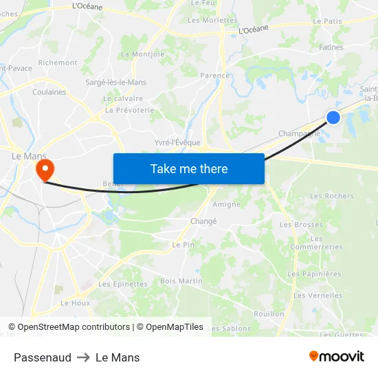 Passenaud to Le Mans map