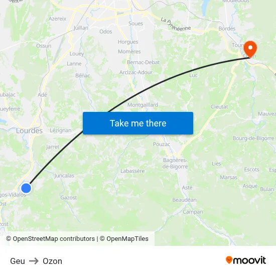 Geu to Ozon map