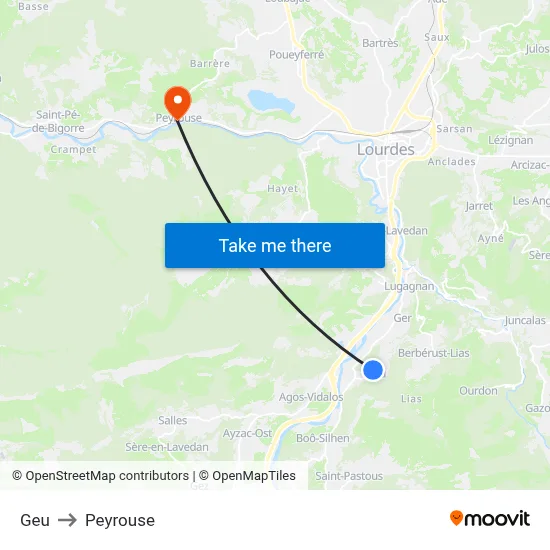 Geu to Peyrouse map