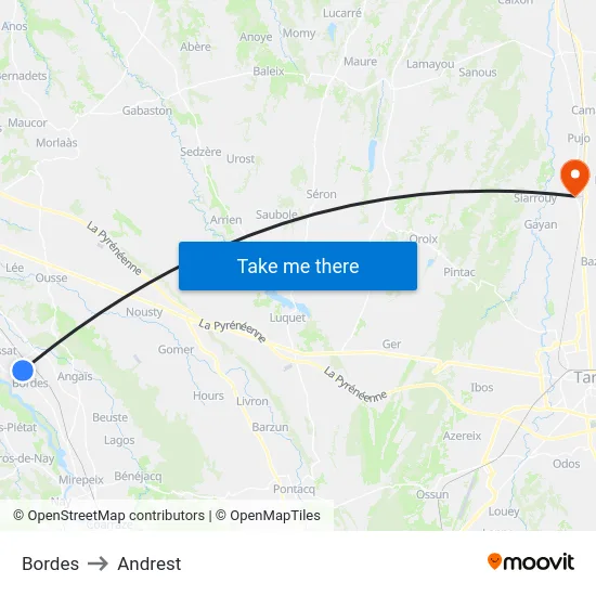Bordes to Andrest map