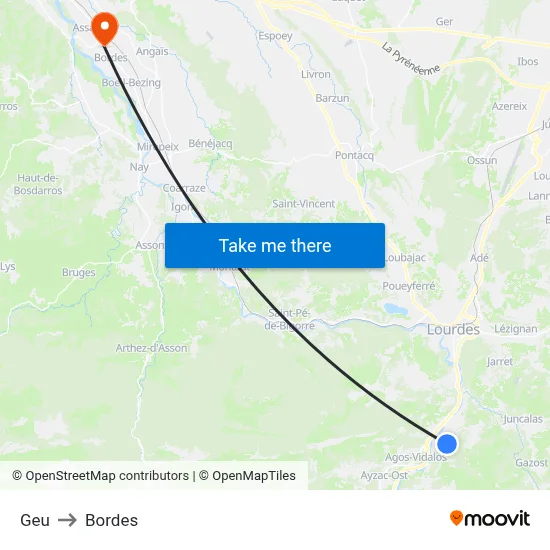 Geu to Bordes map