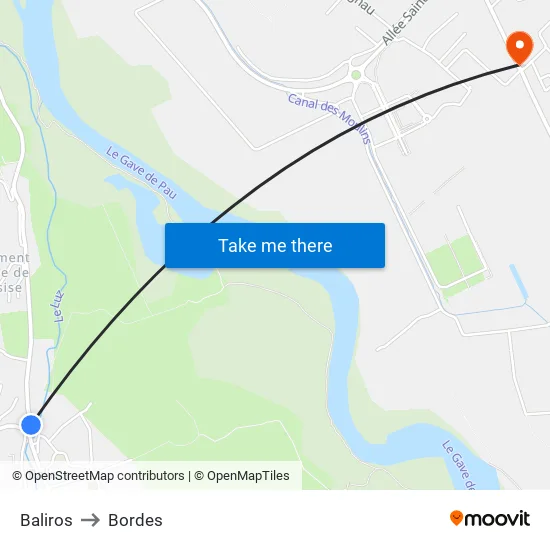 Baliros to Bordes map