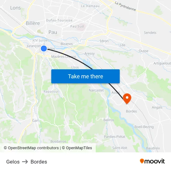 Gelos to Bordes map