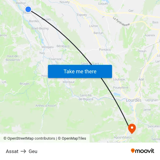 Assat to Geu map