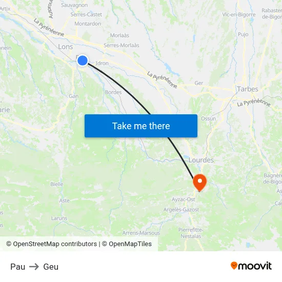 Pau to Geu map