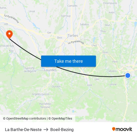 La Barthe-De-Neste to Boeil-Bezing map