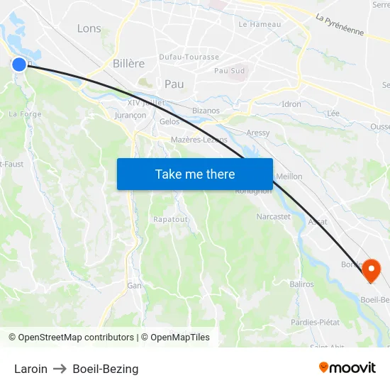 Laroin to Boeil-Bezing map
