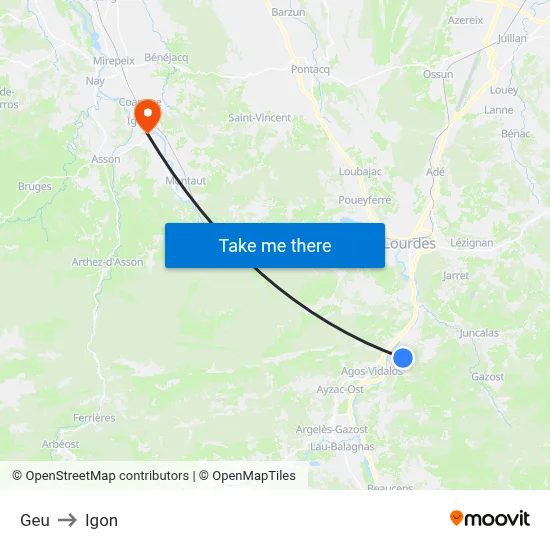 Geu to Igon map