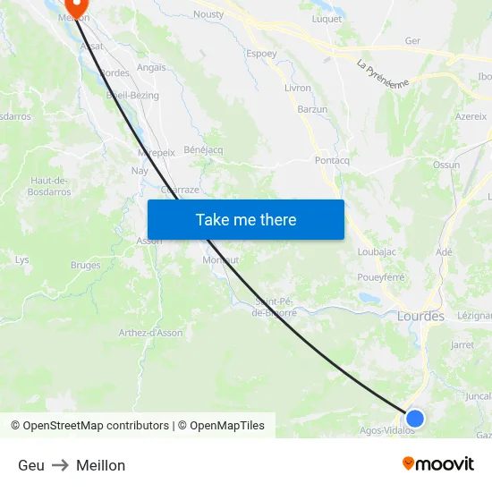 Geu to Meillon map
