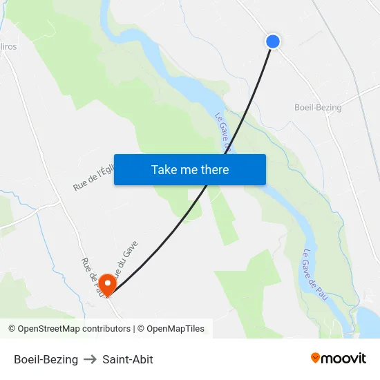Boeil-Bezing to Saint-Abit map