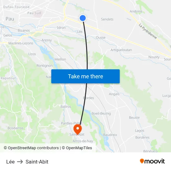 Lée to Saint-Abit map