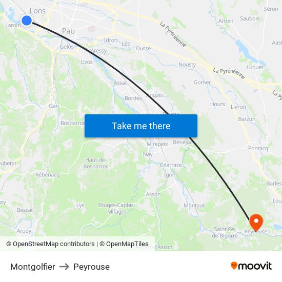 Montgolfier to Peyrouse map