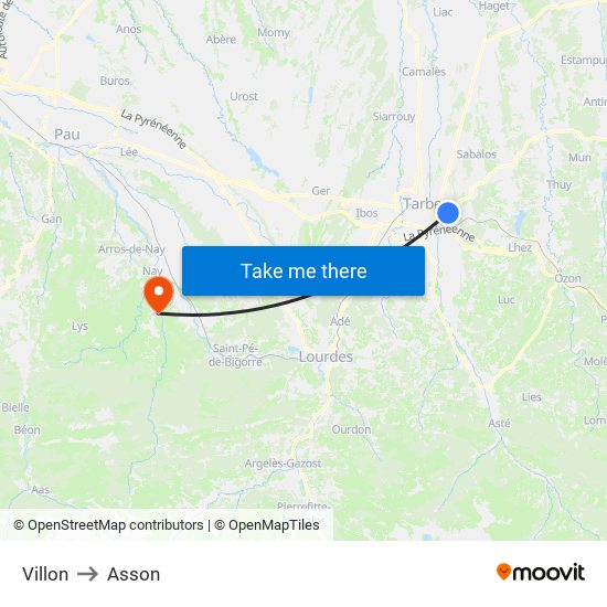 Villon to Asson map