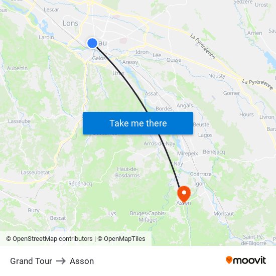 Grand Tour to Asson map