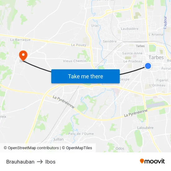 Brauhauban to Ibos map