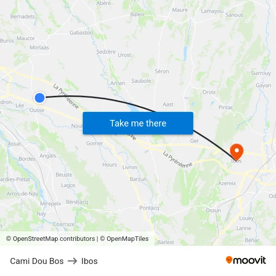 Cami Dou Bos to Ibos map