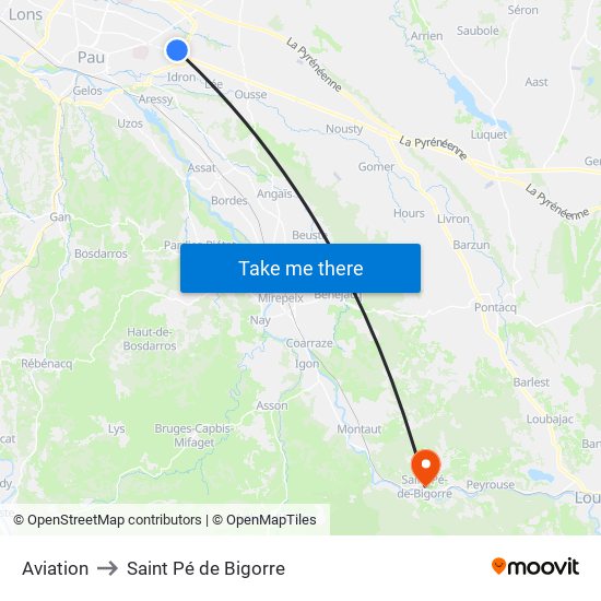 Aviation to Saint Pé de Bigorre map
