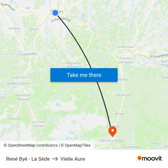 René Byé - La Sède to Vielle Aure map