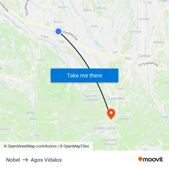 Nobel to Agos Vidalos map