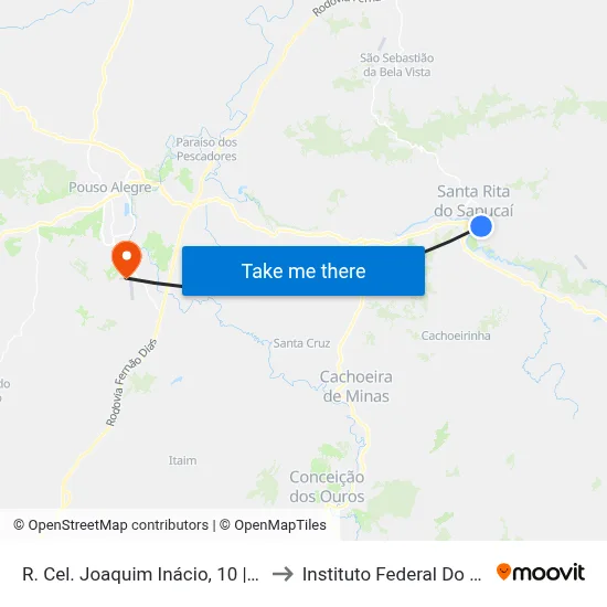 R. Cel. Joaquim Inácio, 10 | Praça Da Katrin to Instituto Federal Do Sul De Minas map