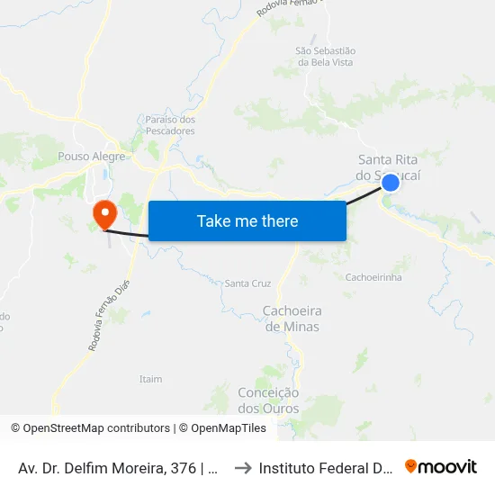 Av. Dr. Delfim Moreira, 376 | Colégio Sinhá Moreira to Instituto Federal Do Sul De Minas map