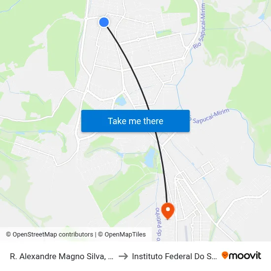 R. Alexandre Magno Silva, 100 | Tecnolar to Instituto Federal Do Sul De Minas map