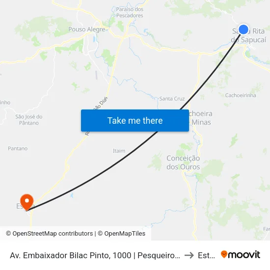Av. Embaixador Bilac Pinto, 1000 | Pesqueiro Tô À Toa to Estiva map