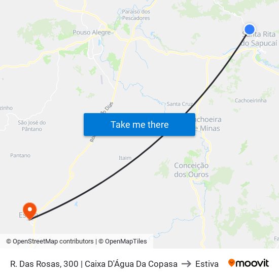 R. Das Rosas, 300 | Caixa D'Água Da Copasa to Estiva map