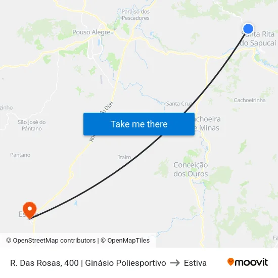 R. Das Rosas, 400 | Ginásio Poliesportivo to Estiva map
