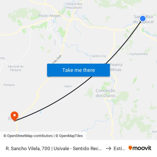 R. Sancho Vilela, 700 | Usivale - Sentido Recanto to Estiva map