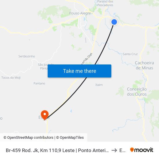 Br-459 Rod. Jk, Km 110,9 Leste | Ponto Anterior Ao Radar Do Bairro Chaves to Estiva map