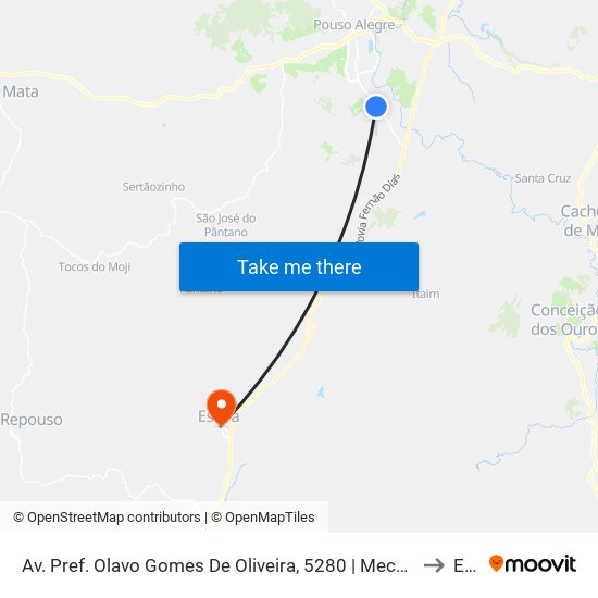 Av. Pref. Olavo Gomes De Oliveira, 5280 | Mecânica E Elétrica Chapolin – Sentido Bairro to Estiva map