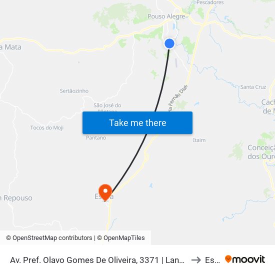 Av. Pref. Olavo Gomes De Oliveira, 3371 | Lanchonete Nosso Ponto to Estiva map