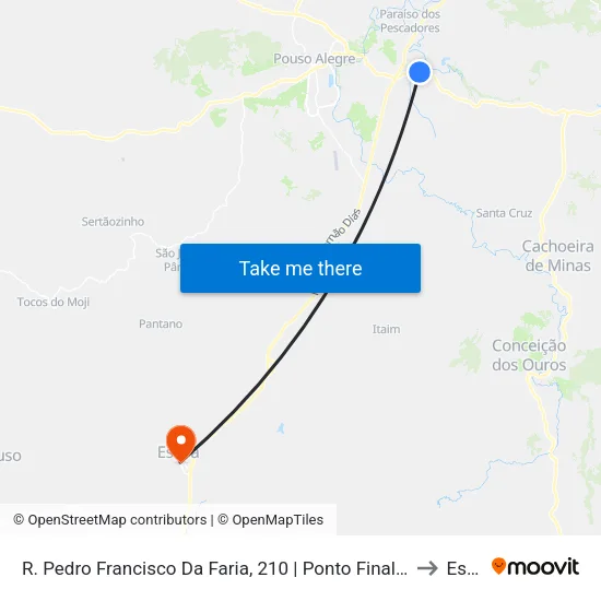 R. Pedro Francisco Da Faria, 210 | Ponto Final Do Cidade Jardim to Estiva map