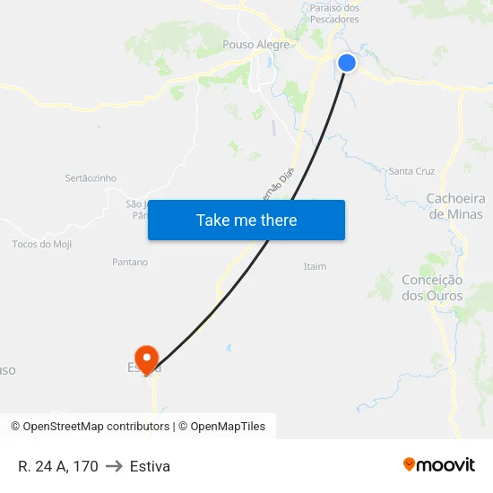 R. 24 A, 170 to Estiva map
