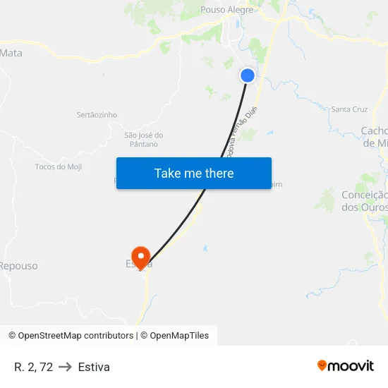 R. 2, 72 to Estiva map