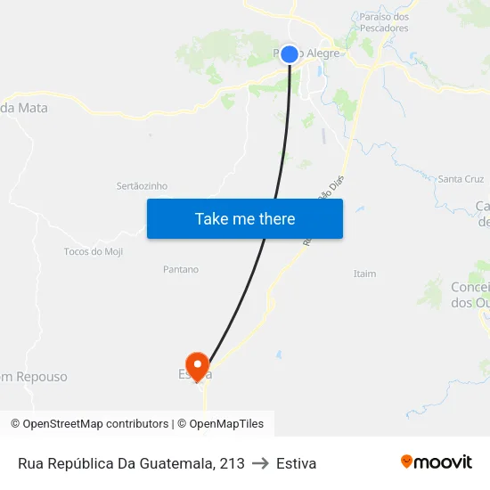Rua República Da Guatemala, 213 to Estiva map