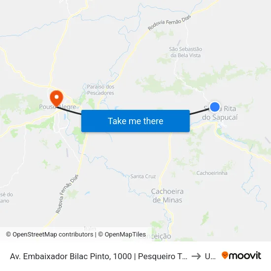 Av. Embaixador Bilac Pinto, 1000 | Pesqueiro Tô À Toa to Una map
