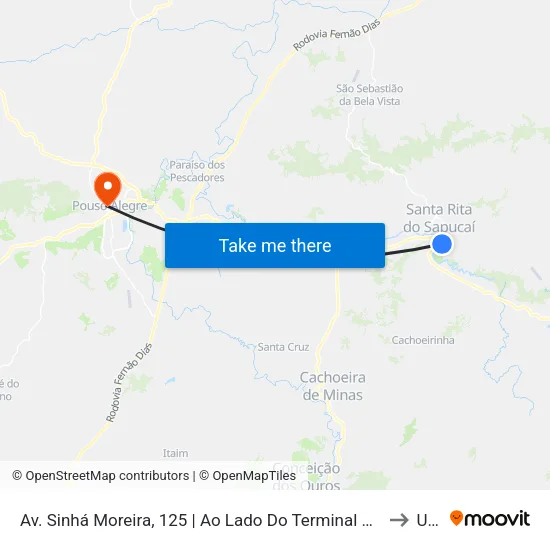 Av. Sinhá Moreira, 125 | Ao Lado Do Terminal Rodoviário to Una map