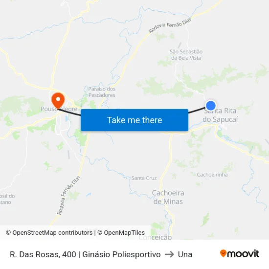 R. Das Rosas, 400 | Ginásio Poliesportivo to Una map