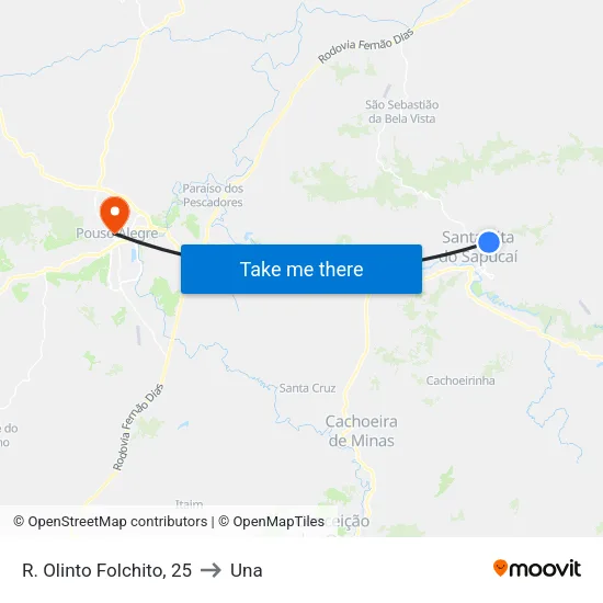 R. Olinto Folchito, 25 to Una map